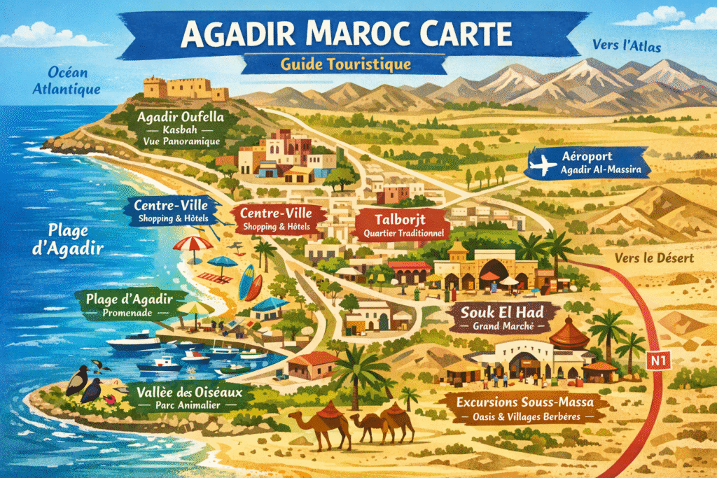 Agadir Maroc Carte