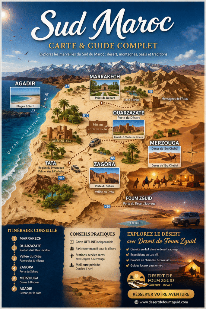 sud maroc carte